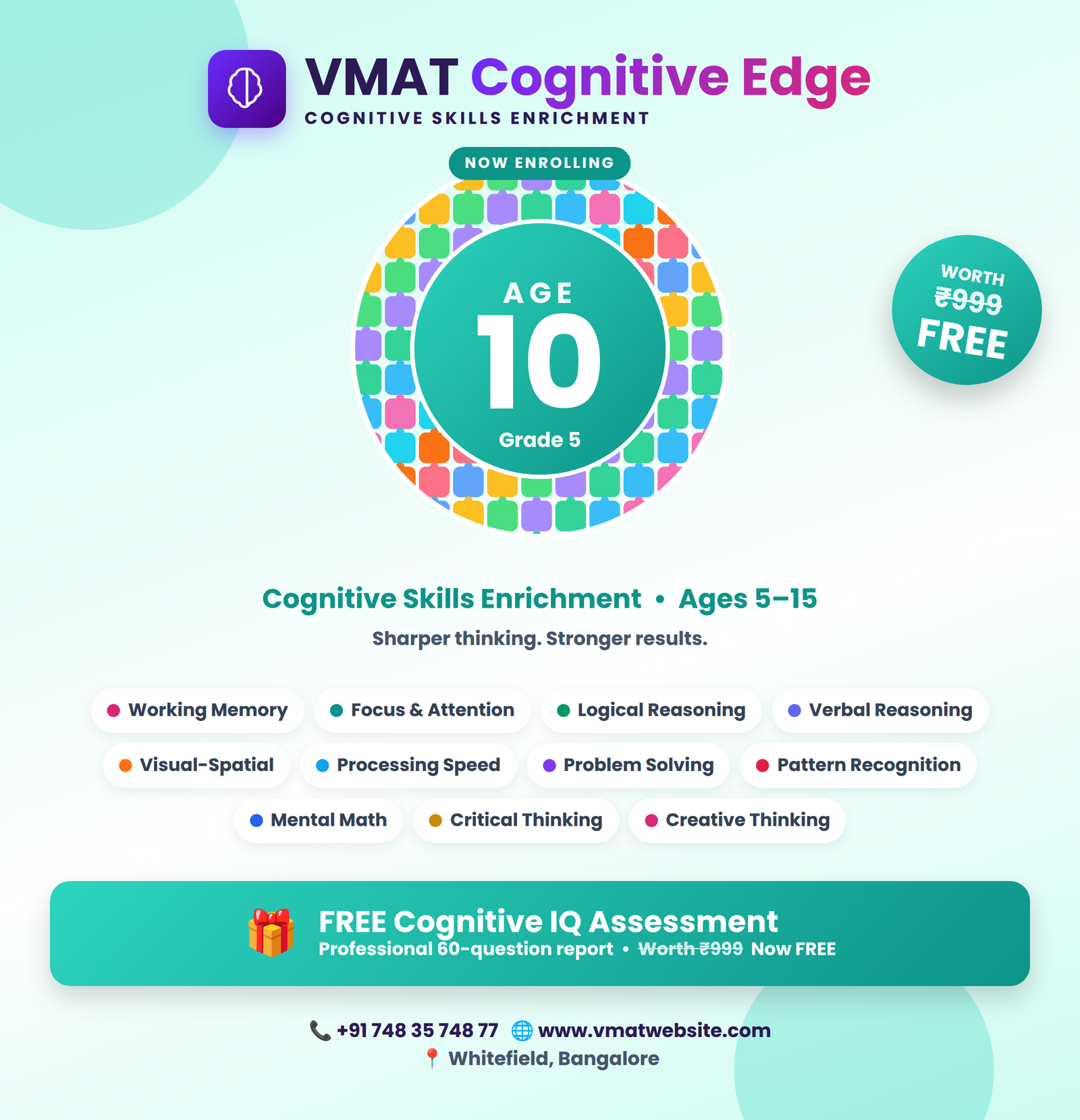 VMAT Cognitive Edge (Cognitive enhancement Program for age 10)