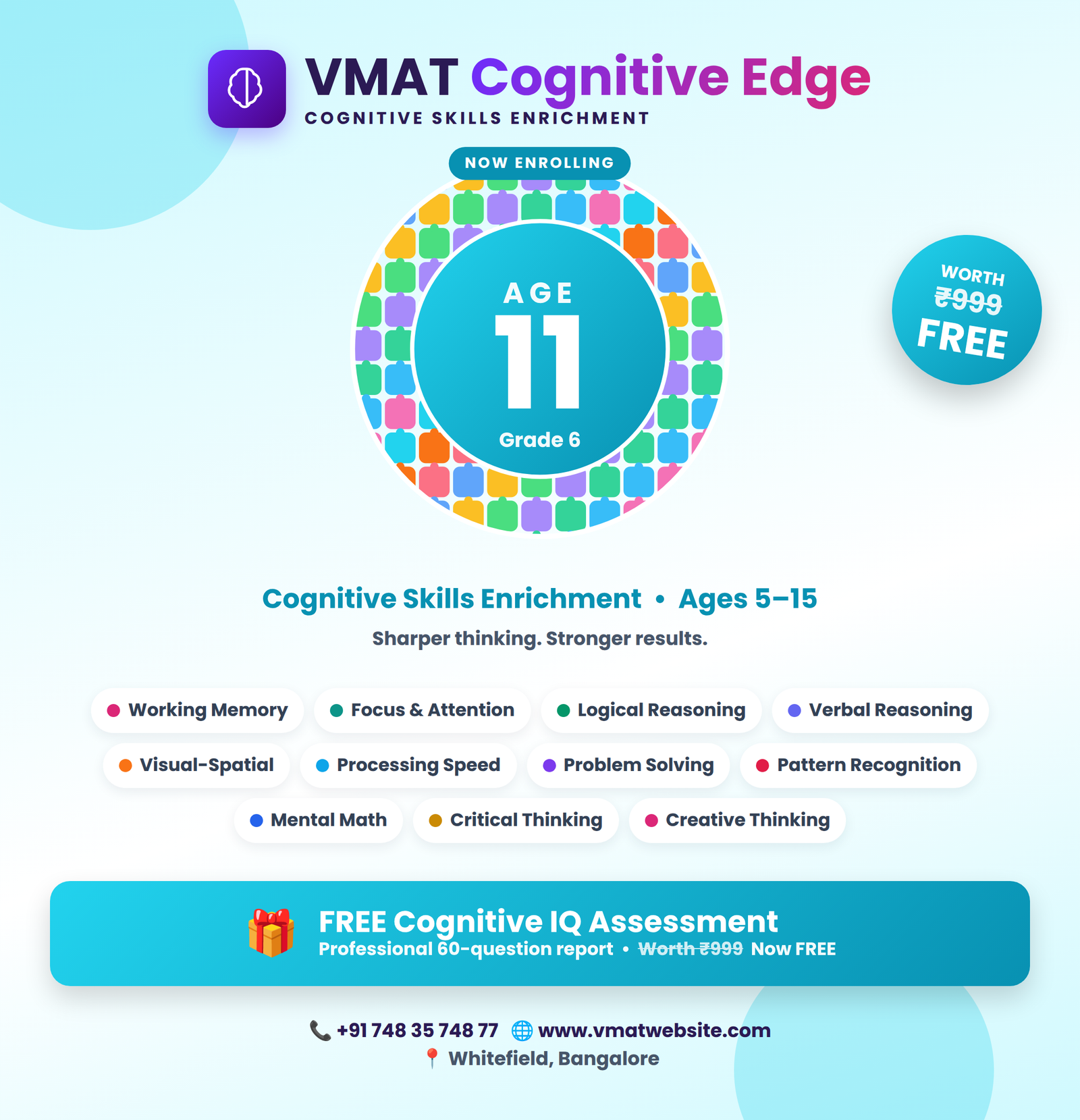 VMAT Cognitive Edge (Cognitive Enhancement Program for age 11)